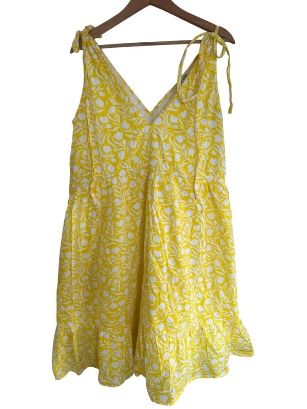 Pink City Prints Small Jasmine Dress  Yellow Lemon Tulip Cotton Sundress Summer